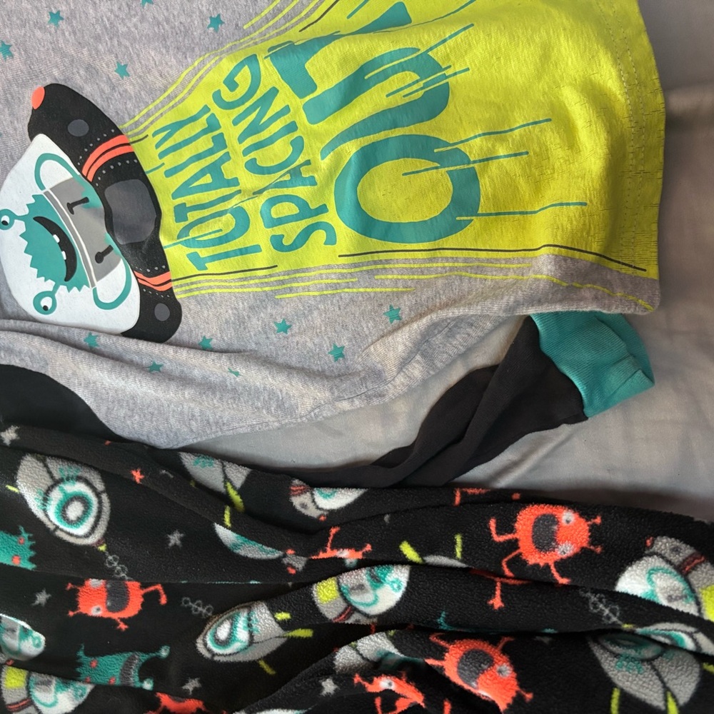 Simple Gray and Teal Pajama Set